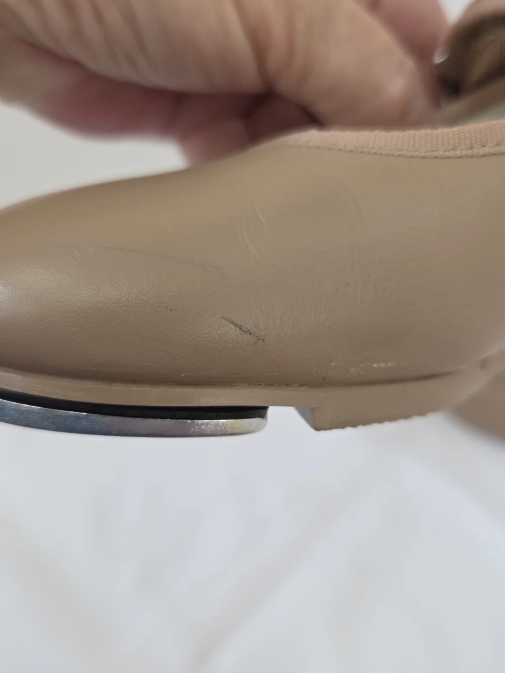 Capezio Kids Mary Jane Tap Shoes Sz 12.5 Taupe Dance